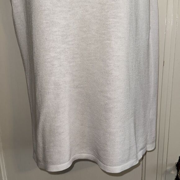 Pendleton white cotton/viscose sleeveless tank sweater - Picture 3 of 9